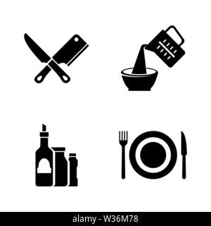 Cooking, Kitchen Tools. Simple Related Vector Icons Set for Video, Mobile Apps, Web Sites, Print Projects and Your Design. Cooking, Kitchen Tools icon Stock Vector