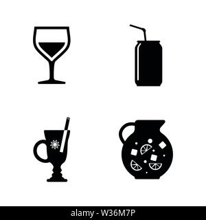 Cooling Hydrating Drinks. Simple Related Vector Icons Set for Video, Mobile Apps, Web Sites, Print Projects and Your Design. Cooling Hydrating Drinks Stock Vector