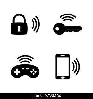 Wireless Gadget, Smart House. Simple Related Vector Icons Set for Video, Mobile Apps, Web Sites, Print Projects and Your Design. Wireless Gadget, Smar Stock Vector