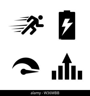 Performance, Improvement. Simple Related Vector Icons Set for Video, Mobile Apps, Web Sites, Print Projects and Your Design. Performance, Improvement Stock Vector