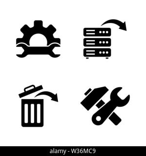 Data Recovery, Repair. Simple Related Vector Icons Set for Video, Mobile Apps, Web Sites, Print Projects and Your Design. Data Recovery, Repair icon B Stock Vector