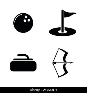 Different Active Sports. Simple Related Vector Icons Set for Video, Mobile Apps, Web Sites, Print Projects and Your Design. Different Active Sports ic Stock Vector
