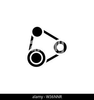 Timing Belt, Generator Strap vector icon. Simple flat symbol on white background Stock Vector