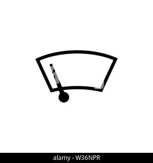 Car Windscreen Wiper vector icon. Simple flat symbol on white background Stock Vector