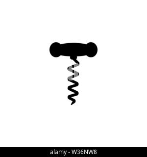 Corkscrew vector icon. Simple flat symbol on white background Stock Vector