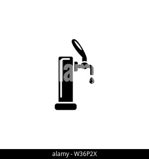 Beer Crane. Flat Vector Icon. Simple black symbol on white background Stock Vector