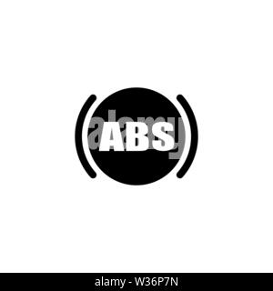 ABS. Flat Vector Icon. Simple black symbol on white background Stock Vector