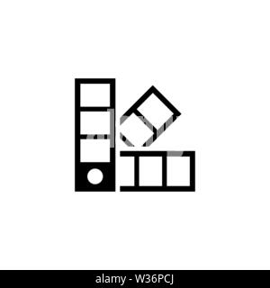 Coloured Swatches Catalogue. Flat Vector Icon. Simple black symbol on white background Stock Vector