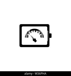 Pressure Meter. Flat Vector Icon. Simple black symbol on white background Stock Vector