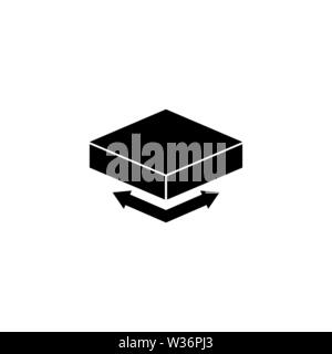 Angle with Arrows. Flat Vector Icon. Simple black symbol on white background Stock Vector