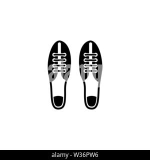 Football Soccer Boots. Flat Vector Icon illustration. Simple black symbol on white background. Football Soccer Boots sign design template for web and Stock Vector