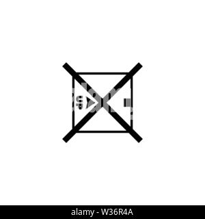 Do Not Turn Over Packing Box. Flat Vector Icon illustration. Simple black symbol on white background. Do Not Turn Over Packing Box sign design templat Stock Vector