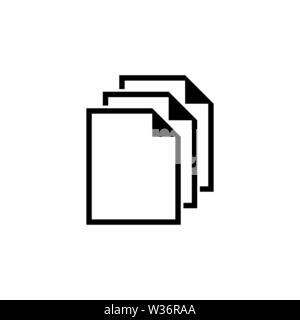 Documents Sheet. Flat Vector Icon illustration. Simple black symbol on white background. Documents Sheet sign design template for web and mobile UI el Stock Vector