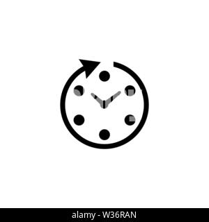 Passage of Time. Flat Vector Icon illustration. Simple black symbol on white background. Passage of Time sign design template for web and mobile UI el Stock Vector
