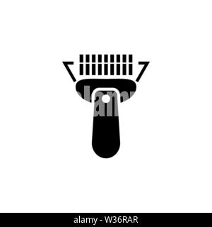 Barcode Scanner. Flat Vector Icon illustration. Simple black symbol on white background. Barcode Scanner sign design template for web and mobile UI el Stock Vector