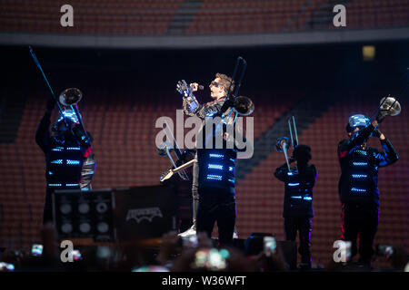 Milan, 12th of July. MUSE performs live @ Stadio Giuseppe Meazza di San Siro, Milano. Copyright Davide Merli | Alamy Stock Photo