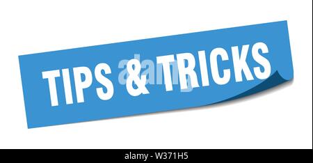 tips & tricks sticker. tips & tricks square isolated sign. tips & tricks Stock Vector