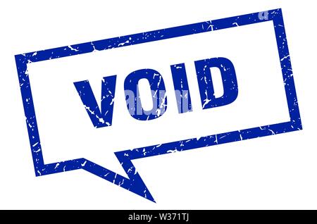 void sign. void square speech bubble. void Stock Vector