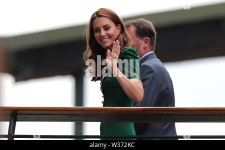 London, UK. 13th July, 2019. Catherine, Duchess Of Cambridge, The Wimbledon Championships 2019, 2019. Credit: Allstar Picture Library/Alamy Live News Stock Photo