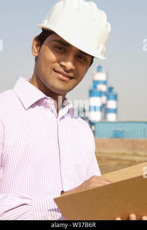 Architect doing paperwork Stock Photo