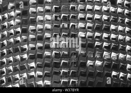 Singapore-21 NOV 2018: modern hotel building facade night scene view Stock Photo