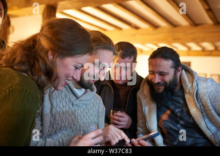 Friends having a Drink Stock Photo