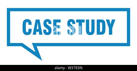 case study sign. case study square speech bubble. case study Stock Vector