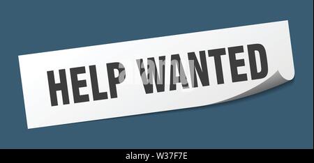 help wanted sticker. help wanted square isolated sign. help wanted Stock Vector