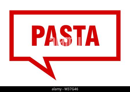 pasta sign. pasta square speech bubble. pasta Stock Vector Image & Art ...
