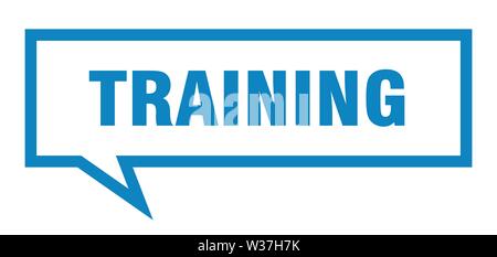 training sign. training square speech bubble. training Stock Vector