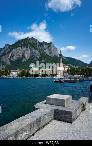 Lecco lies at the end of the south-eastern branch of Lake Como (the branch named Lake of Lecco / Lago di Lecco). Lombardy, Italy Stock Photo
