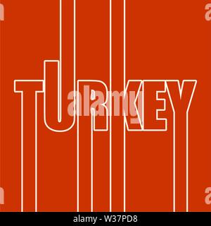 Turkey country name. Stock Vector