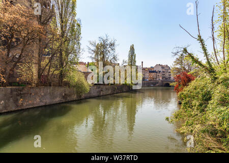 Metz, France, view from Moyen bridge Stock Photo