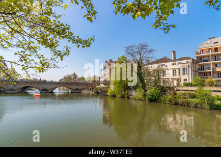 Metz, France, view from Moyen bridge Stock Photo