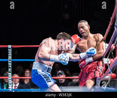 Boxing match, Mark Deluca vs Travis Scott, hosted by Murphys Boxing at the House of Blues in Boston, Massachusetts. Stock Photo