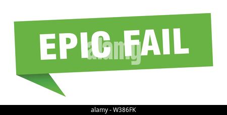 epic fail speech bubble. epic fail sign. epic fail banner Stock Vector