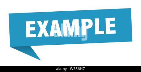 example speech bubble. example sign. example banner Stock Vector