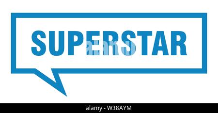 superstar sign. superstar square speech bubble. superstar Stock Vector