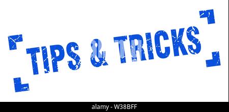 tips & tricks stamp. tips & tricks square grunge sign. tips & tricks Stock Vector