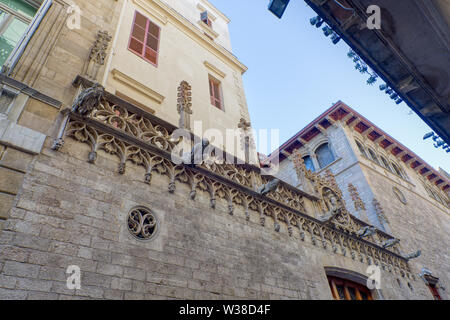 Gargoyles in the gothic barrio. Barcelona, Spain. Stock Photo