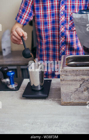 Industrial Coffee Maker Preparing Fresh Espresso at Pub Stock Photo - Image  of machine, automatic: 103307804