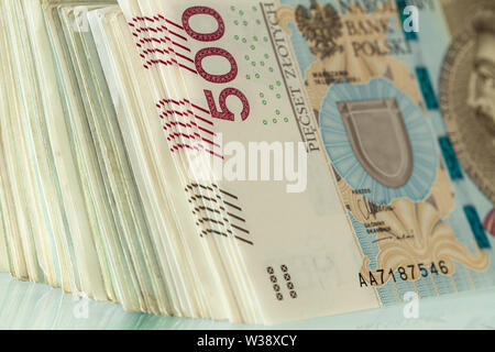 Polish money / five hundred zloty Stock Photo