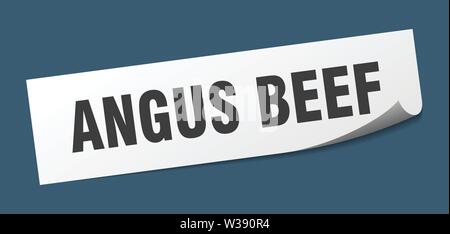 angus beef sticker. angus beef square isolated sign. angus beef Stock Vector