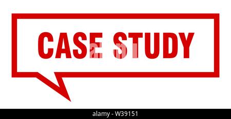 case study sign. case study square speech bubble. case study Stock Vector
