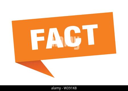 fact speech bubble. fact sign. fact banner Stock Vector