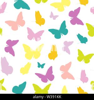 Abstract Seamless Pattern Background with Butterfly. Vector Illustration Stock Vector