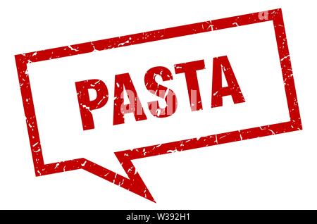 pasta sign. pasta square speech bubble. pasta Stock Vector Image & Art ...