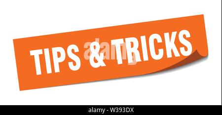 tips & tricks sticker. tips & tricks square isolated sign. tips & tricks Stock Vector