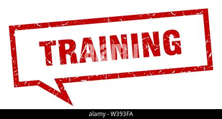 training sign. training square speech bubble. training Stock Vector