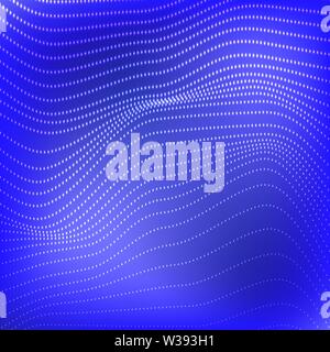 Polygonal Space. Low Poly Blue Background with Connecting Dot. Big Data. Connection Structure. Grid with Dots Texture. Stock Vector
